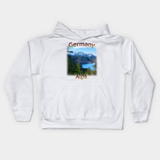 German nature Alps with Lake Alpsee Kids Hoodie